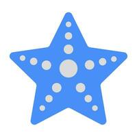piatto icona di stella pesce vettore