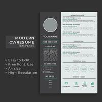 elegante CV curriculum vitae modello vettore