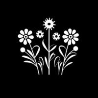 fiori - minimalista e piatto logo - vettore illustrazione