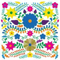 tradizionale messicano fiore ricamo vettore illustrazione design