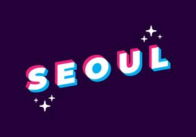 Tipografia di Seoul vettore