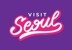 Lettering di Seoul vettore