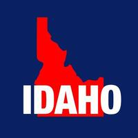 Idaho stato carta geografica nel rosso colore. Idaho carta geografica. vettore
