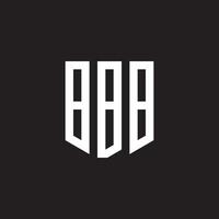 bbb lettera logo icona design su nero sfondo vettore modello