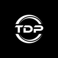 tdp logo disegno, ispirazione per un' unico identità. moderno eleganza e creativo design. filigrana il tuo successo con il Impressionante Questo logo. vettore