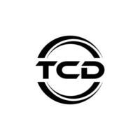 tcd logo disegno, ispirazione per un' unico identità. moderno eleganza e creativo design. filigrana il tuo successo con il Impressionante Questo logo. vettore