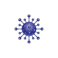 vettore realistico microscopico virus isolato su bianca sfondo