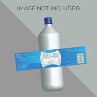 minimo acqua bottiglia etichetta design vettore