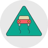 segnale auto cartello icona nel verde colore. vettore