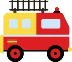 colorato icona di isolato emergenza fuoco camion. vettore
