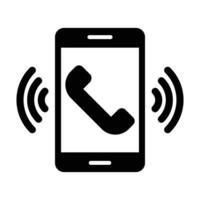 Telefono chiamata vettore glifo icona per personale e commerciale uso.