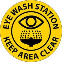 pavimento cartello occhio lavare stazione - mantenere la zona chiaro vettore