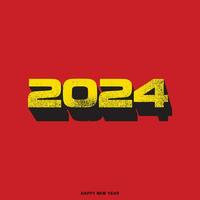 contento nuovo anno 2024 design. colorato premio vettore design per manifesto, striscione, saluto e nuovo anno 2024 celebrazione.