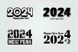 contento nuovo anno 2024 design. colorato premio vettore design per manifesto, striscione, saluto e nuovo anno 2024 celebrazione.