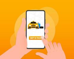 ottenere un' Taxi illustrazione sfondo. attività commerciale vettore icona. attività commerciale concetto.