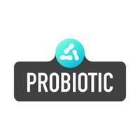 probiotici icona. contiene probiotici distintivo logo. vettore illustrazione.