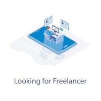 elementi freelance di tendenza vettore