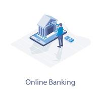 concetti bancari online vettore