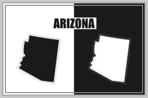 piatto stile carta geografica di stato di Arizona, Stati Uniti d'America. Arizona schema. vettore illustrazione