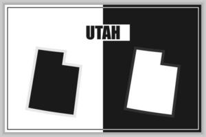 piatto stile carta geografica di stato di Utah, Stati Uniti d'America. Utah schema. vettore illustrazione