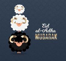 eid al-adha, festival del sacrificio musulmano di kurban bayrami. illustratore vettoriale