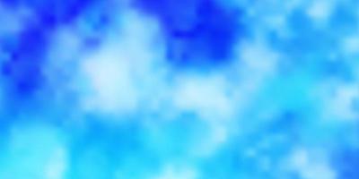 texture vettoriale blu chiaro con cielo nuvoloso. illustrazione colorata con nuvole sfumate astratte. motivo colorato per appdesign.