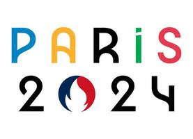 Ucraina, Charkiv - agosto, 2, 2023. Parigi, Francia, 2024 estate Olimpiadi ufficiale logo. vettore