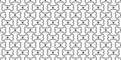 cane osso senza soluzione di continuità modello vettore zampa orma animale domestico francese bulldog cartone animato sciarpa isolato ripetere sfondo piastrella sfondo illustrazione scarabocchio bianca