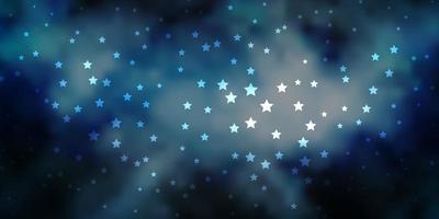 sfondo vettoriale blu scuro con stelle colorate. illustrazione astratta geometrica moderna con le stelle. modello per siti Web, pagine di destinazione.