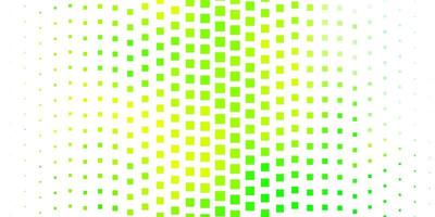 sfondo vettoriale verde chiaro, giallo con rettangoli. illustrazione astratta gradiente con rettangoli. miglior design per il tuo annuncio, poster, banner.