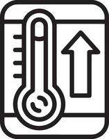 termometro medicina icona simbolo Immagine vettore. illustrazione di il temperatura freddo e caldo misurare attrezzo design immagine.eps 10 vettore