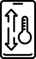 termometro medicina icona simbolo Immagine vettore. illustrazione di il temperatura freddo e caldo misurare attrezzo design immagine.eps 10 vettore