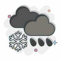 icona nube copertina e precipitazione. relazionato per clima modificare simbolo. comico stile. semplice design modificabile. semplice illustrazione vettore