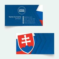 slovacchia bandiera attività commerciale carta, standard dimensione 90x50 mm attività commerciale carta modello. vettore