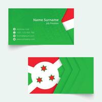 burundi bandiera attività commerciale carta, standard dimensione 90x50 mm attività commerciale carta modello. vettore