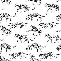 Seamless pattern esotico con sagome astratte di animali. vettore