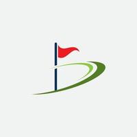 illustrazione di riserva dell'icona di vettore del logo di golf