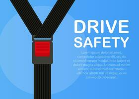 guidare sicurezza. dettagliato illustrazione di un Aperto e chiuso cintura di sicurezza. vettore