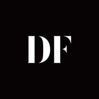 modello di design del logo iniziale della lettera logo df vettore