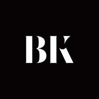 bk logo lettera modello di progettazione del logo iniziale vettore