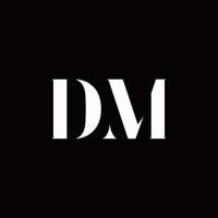 dm logo lettera logo iniziale modello di disegni vettore