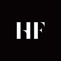 modello di progettazione logo iniziale lettera logo hf h vettore