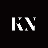 modello di progettazione del logo iniziale della lettera del logo kn vettore