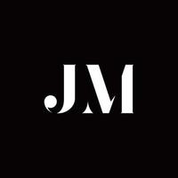 jm logo lettera modello di progettazione del logo iniziale vettore