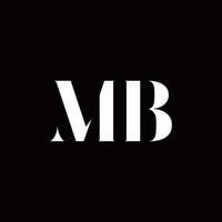 modello di design del logo iniziale della lettera del logo mb vettore