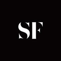 sf logo lettera logo iniziale modello di disegni vettore