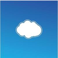 nube blu cielo illustrazione vettore piatto elemento design