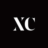 modello di progettazione del logo iniziale della lettera del logo xc vettore