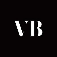 modello di progettazione del logo iniziale della lettera del logo vb vettore