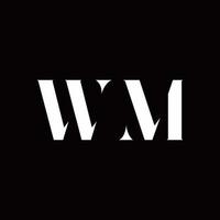 wm logo lettera logo iniziale modello di disegni vettore